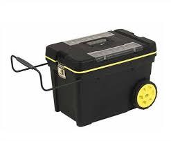 ארגז כלים עם ידית משיכה על גלגלים