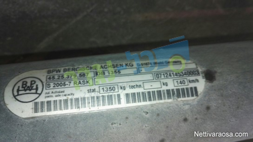 סט זוג רפידות ברקס לנגרר עם סרן 1500-1050 ק
