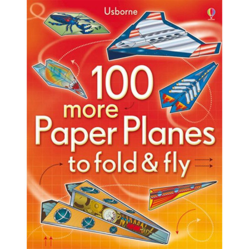 100 מטוסי נייר לילדים אדום-USBORNE