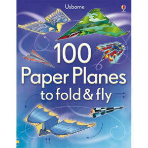 100 מטוסי נייר לילדים כחול-USBORNE