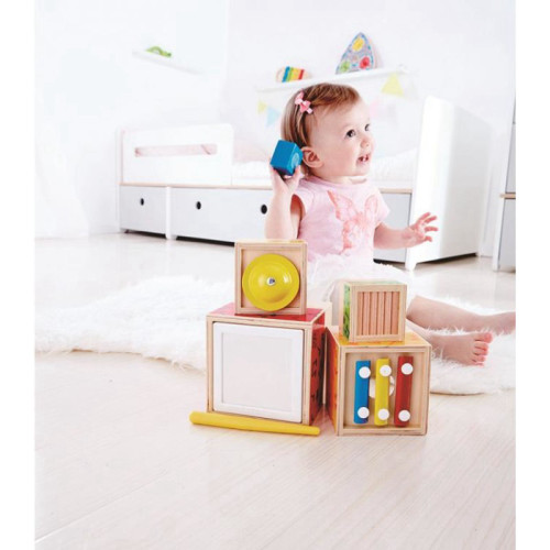 מגדל קוביות מוזיקלי לפעוטות | HAPE