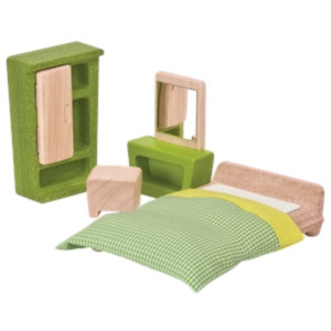 חדר שינה ירוק לבית בובות | plan toys