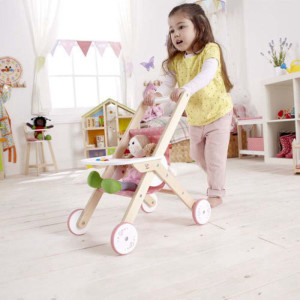 עגלה לבובה מעץ | Hape