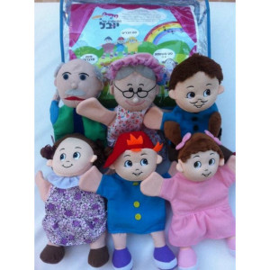 סט משפחה 6 דמויות לתיאטרון בובות