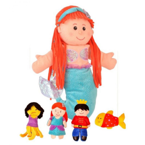 בובת יד בת הים הקטנה עם בובות אצבע