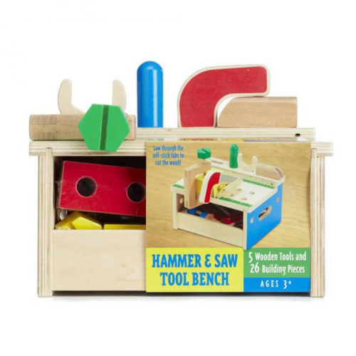 סט ארגז וספסל כלים מעץ | MELISSA&DOUG 