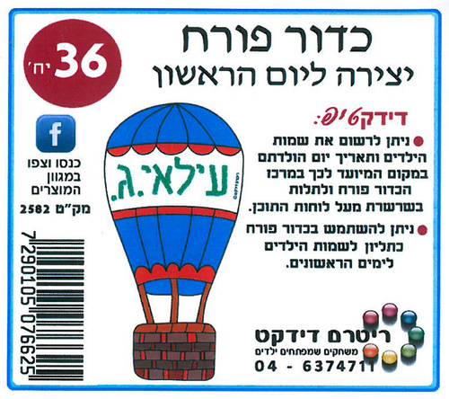 36 יצירה ליום הראשון כדור פורח/ריטרם