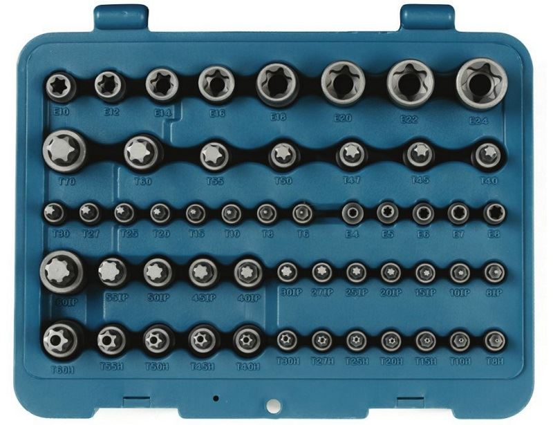 סט בוקסות + ביטים TORX 52 יחידות / מ"מ