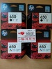 2 זוגות ראשי דיו מקוריים HP 650 CZ102AE+CZ101AE   