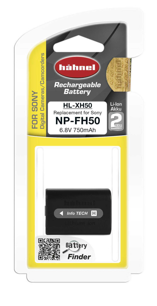 סוללה למצלמות סוני חלופית ל-SONY NP-FH50