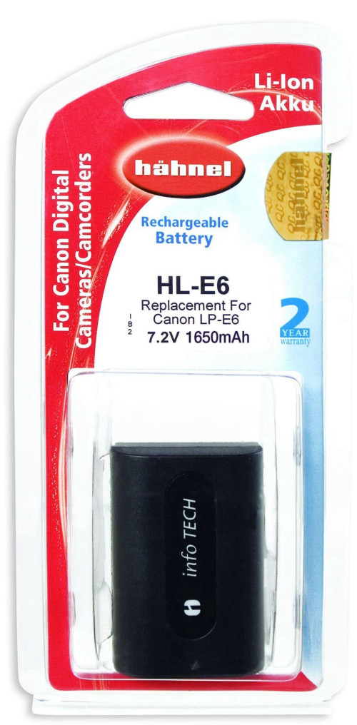 סוללה למצלמות SLR קנון חליפית ל–CANON LP-E6