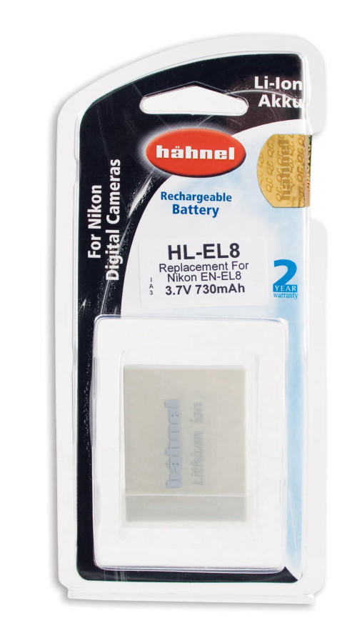 סוללה לניקון חליפית ל–NIKON EN-EL8