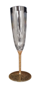 גביעי שמפניה רגל זהב נצנצים 6 יח