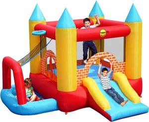 מתקן מתנפח לילדים קפיצה טירה כולל 4 תחנות דגם 9114