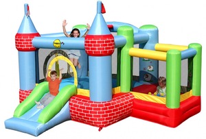 מתקן מתנפח לילדים - טירה ובריכת כדורים דגם 9112