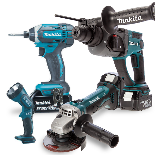 סט אמפקט, פטישון ,משחזת ופנס DLX4071TX1 Makita