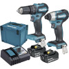 DLX2221JX6 סט מברגות ללא פחמים 18V MAKITA