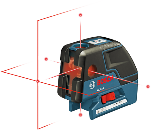 פלס לייזר צלב 5 קרניים GCL 25 Bosch
