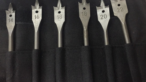 סט 6 יח מקדחי פרפר מקצועיים לעץ בנרתיק בד BOSCH