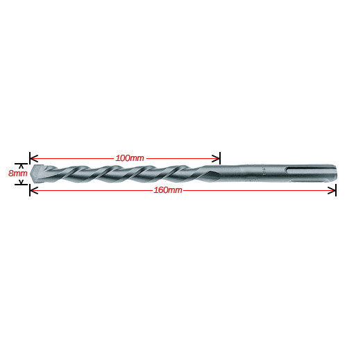 מקדח פטישון 8-160 Makita SDS