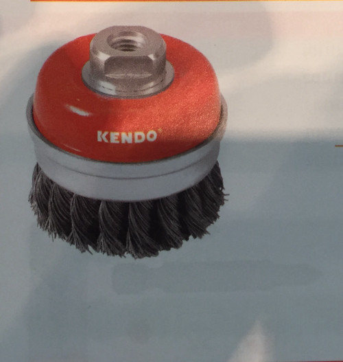 מברשת כוס פלדה צמה נירוסטה KENDO
