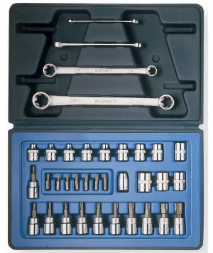 סט בוקסות 3/8"  ומפתחות TORX E-TORX (מ"מ) 35 יחידות