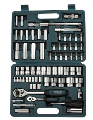 סט בוקסה 1/2" עם 1/4" 70 יחידות 4-32 מ"מ מקט: 013759 SIGNET