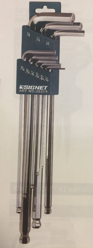 סט אלן כדורי ארוך אינצי 035218 SIGNET