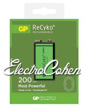 20 סוללות נטענות ReCyko+ 200 Series 200mAh 9V Size