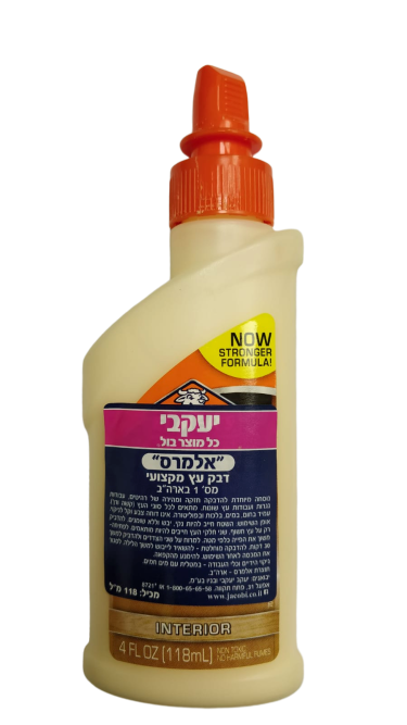 דבק עץ מקצועי יעקבי 118 מ"ל