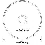 כיור אבן מונח אדום קוטר 400 מ