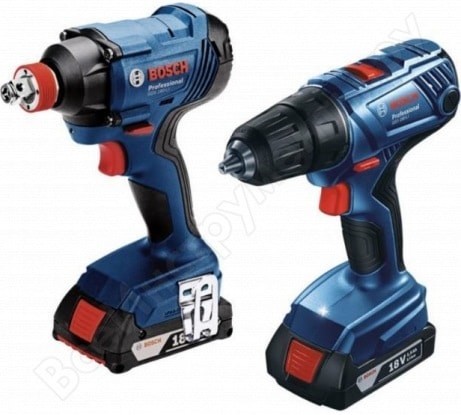 סט 18V מפתח אימפקט+מקדחה 2 סוללות 1.5AH ומטען