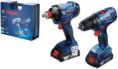 סט 18V מפתח אימפקט+מקדחה 2 סוללות 1.5AH ומטען