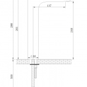 ברז אמבט גימור שחור מאט  SHonY