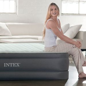 מזרון זוגי מתנפח משאבה מובנית Intex 64904 PremAire Inflatable Double Bed