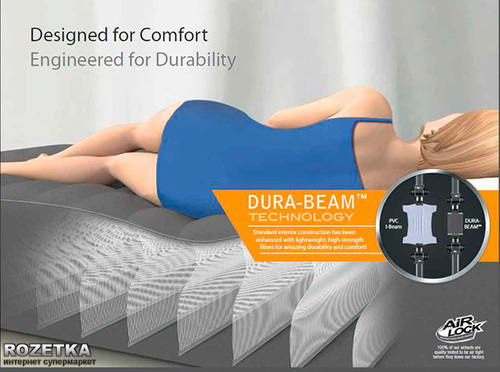 מזרון זוגי מתנפח משאבה מובנית Intex 64904 PremAire Inflatable Double Bed