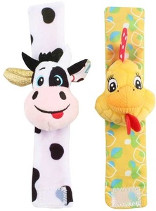 זוג צמידי רעשן חיות פרוותיים