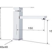 ברז אמבט סדרת קיוביק SHonY