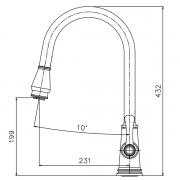 ברז מטבח נשלף אנדרומדה SHonY