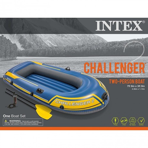 סירת גומי מתנפחת ל I Challenger 2 דגם INTEX 68367 +משוטים ומשאבה