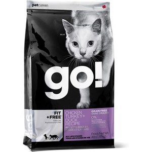 גו עוף, הודו וברווז ללא דגנים לחתולים 3.6 ק''ג GO!