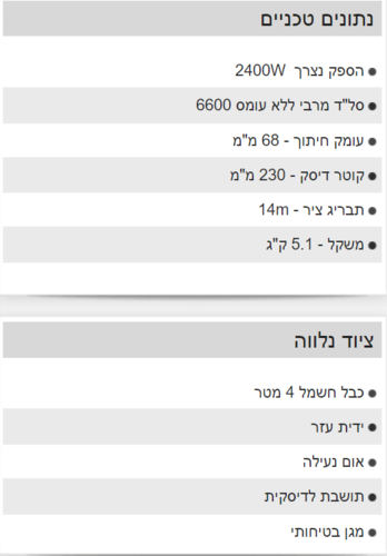 השכרת משחזת זווית 9