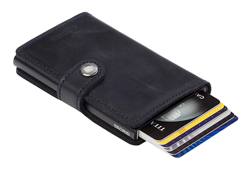 ארנק Secrid כרטיס נשלף MiniWallet שחור Vintage