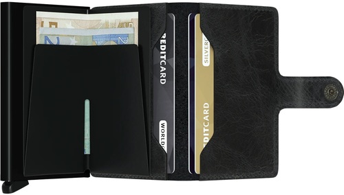 ארנק Secrid כרטיס נשלף MiniWallet שחור Vintage