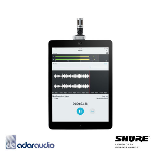מיקרופון סטראופוני נייד - SHURE MV88