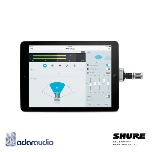 מיקרופון סטראופוני נייד - SHURE MV88