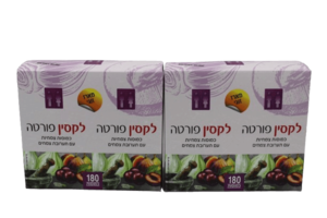 לקסין פורטה | כמוסות צמחיות | מבצע זוגי | מכיל 360 כמוסות | ריכוז גבוהה של פירות וצמחים |