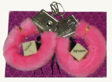 אזיקים עם פרווה וזוג קוביות משחק