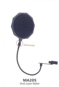 מגן רוח למקרופון משושה עם זרוע MA205 Alctron