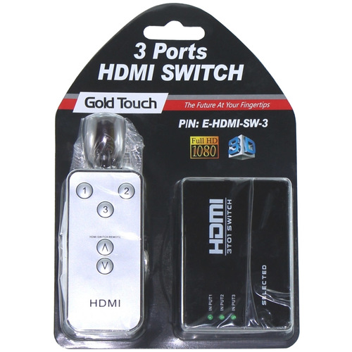 מפצל HDMI Gold Touch HDMI Switch 1 to 3